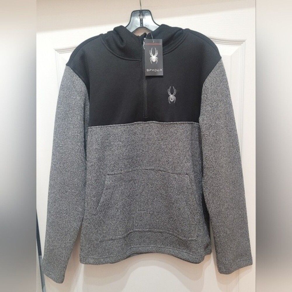 NWT Spyder Gray & Black Half Zip Jacket Size M